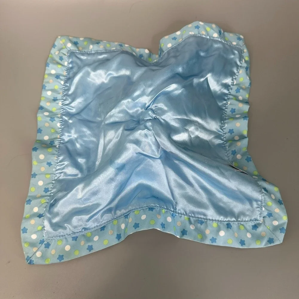 Garanimals Blue Beary Cute Baby Security Blanket Lovey Bear‎ Plush Satin Trim